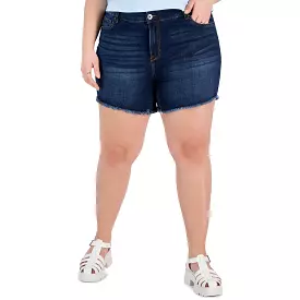 Celebrity Pink Womens Plus The Sugar High Rise Mini Denim Shorts