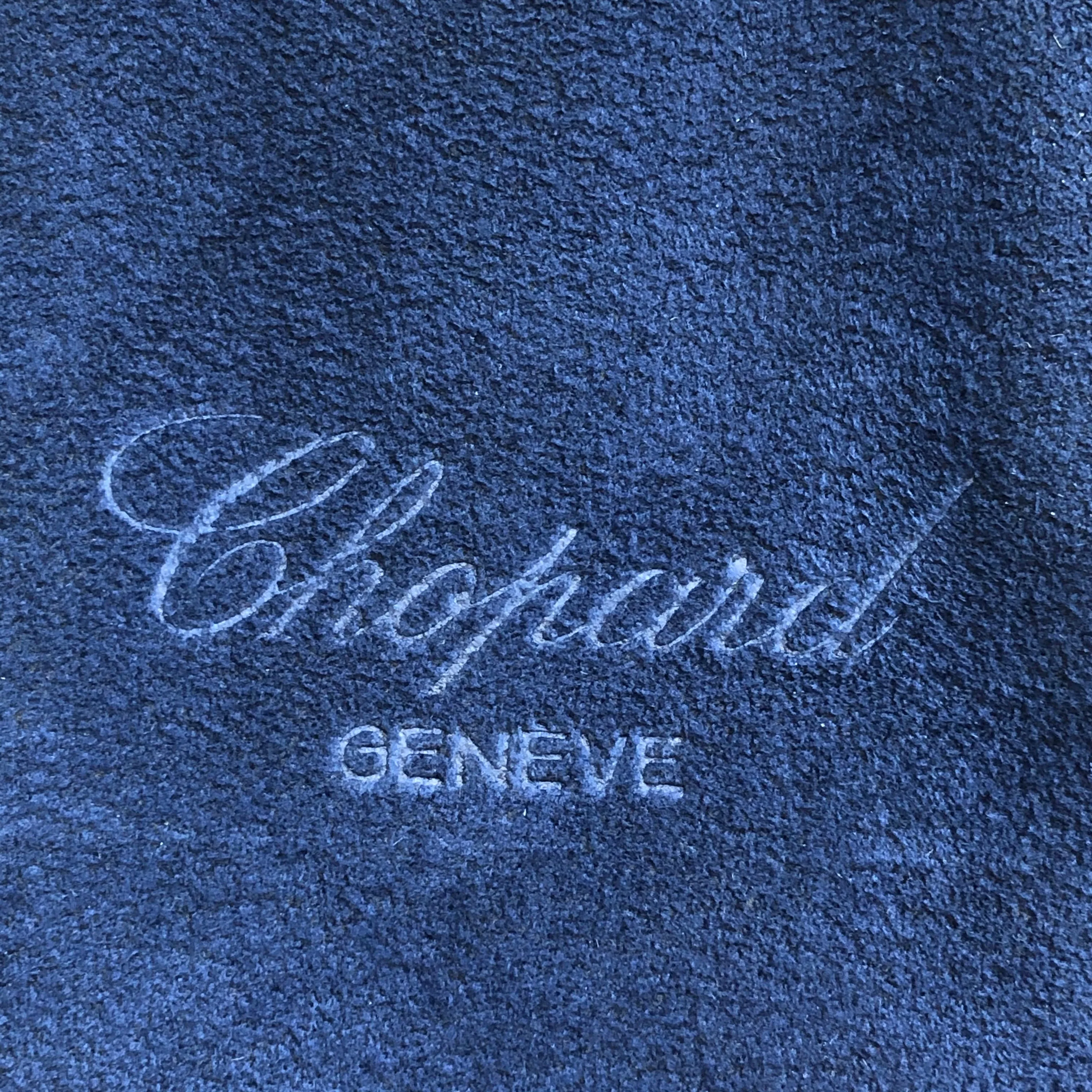 CHOPARD Blue Faux Suede Pouch 3.25 x 4.5 inches