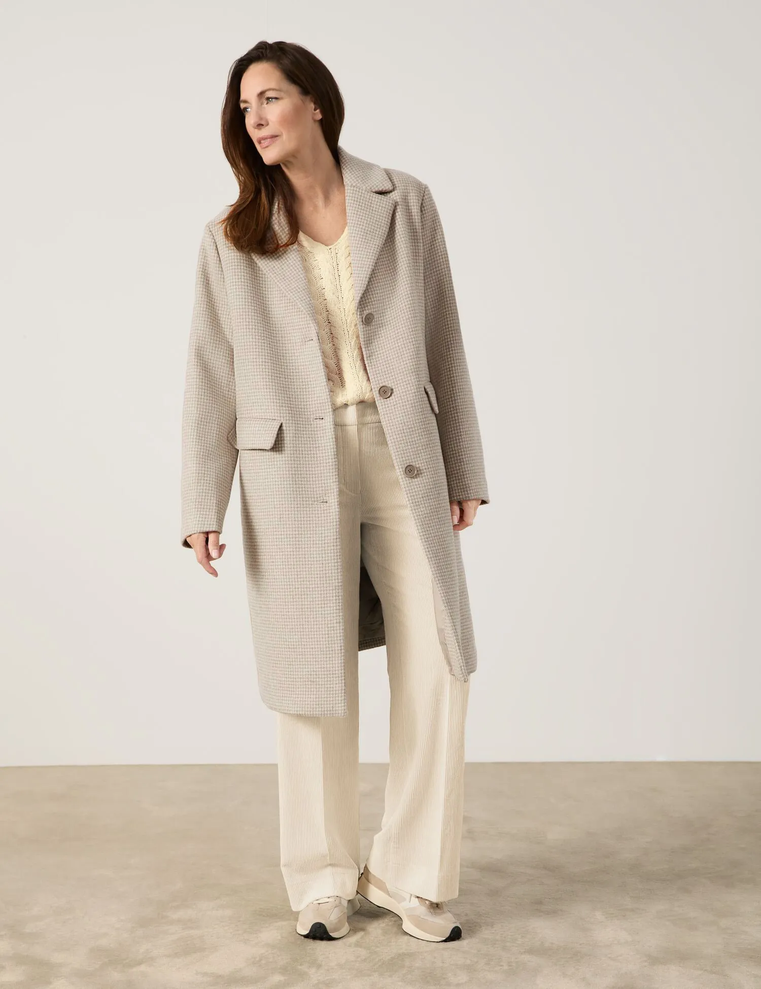 Classic coat with a percentage of wool