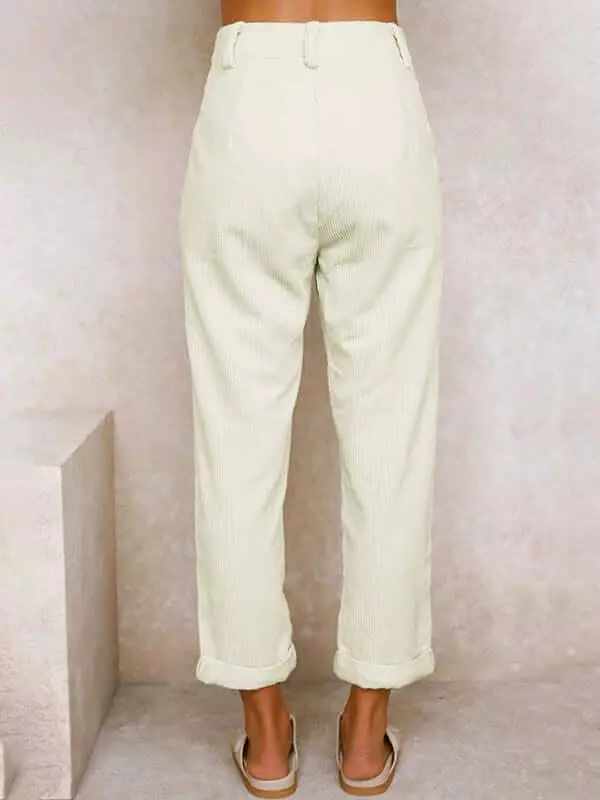 Corduroy Loose Straight Women Pants