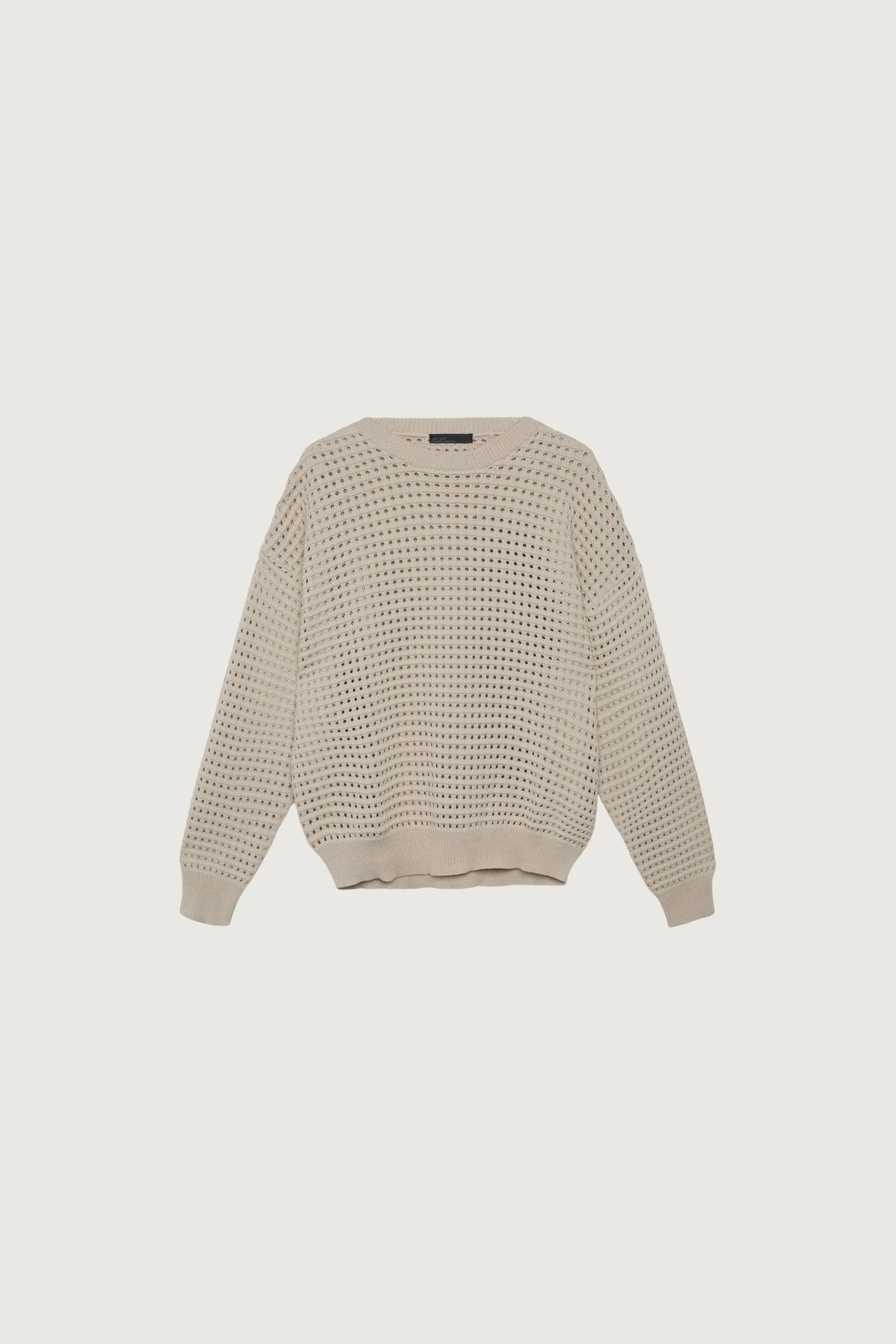 CREWNECK OPEN KNIT SWEATER