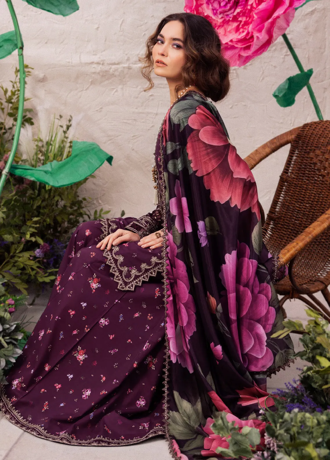 Dahlia By Iznik Embroidered Luxury Lawn 3 Piece Unstitched Suit IZ24DLL 06 TRANQUIL