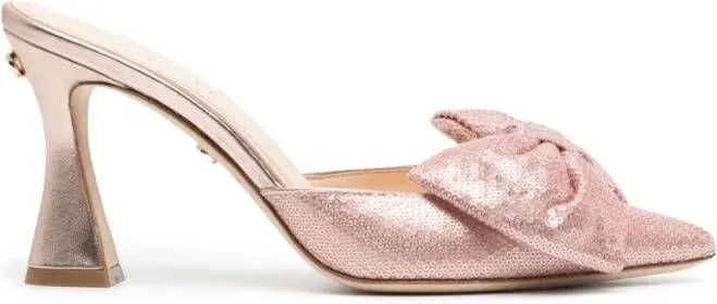 Dee Ocleppo Maldives 80mm sequin-embellished mules Pink