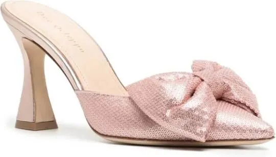 Dee Ocleppo Maldives 80mm sequin-embellished mules Pink