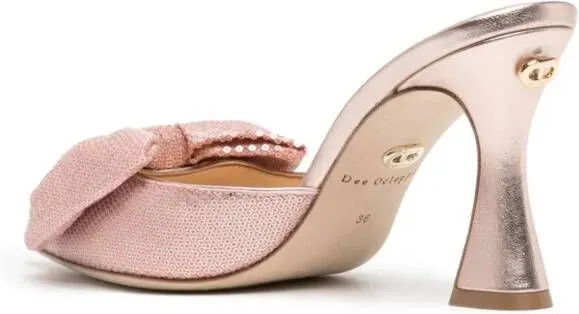 Dee Ocleppo Maldives 80mm sequin-embellished mules Pink