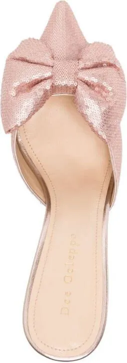 Dee Ocleppo Maldives 80mm sequin-embellished mules Pink