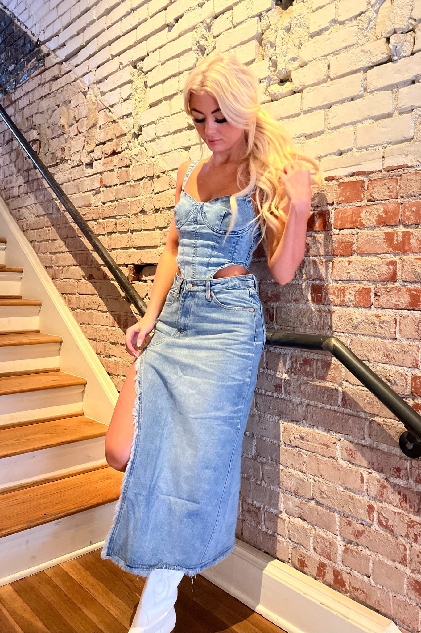 Denim Maxi Skirt