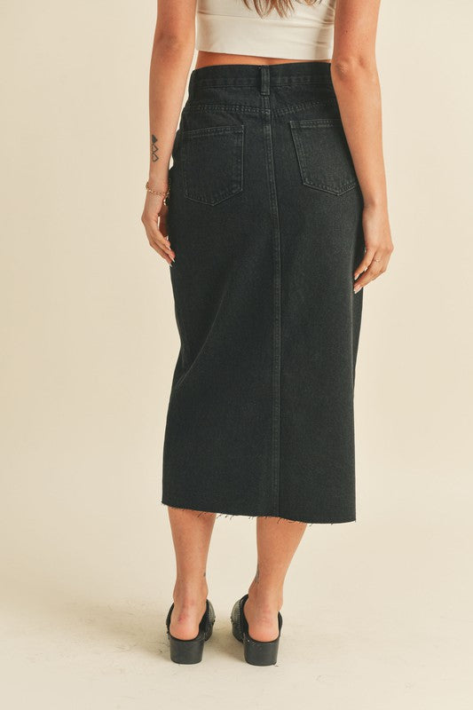 Denim Midi Skirt