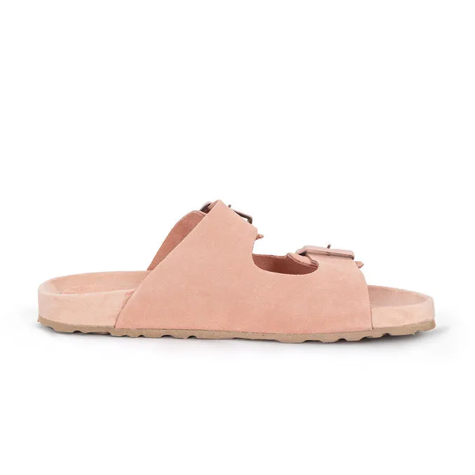 DOUBLE BUCKLE SANDALS Woman Pastel rose