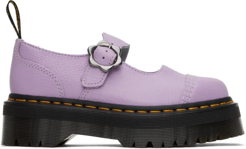 Dr. Martens Purple Addina Flower Oxfords