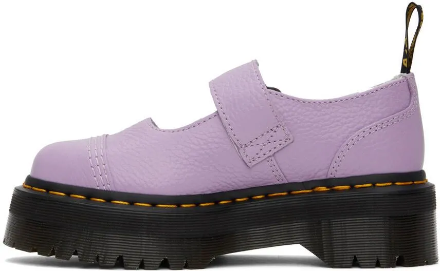 Dr. Martens Purple Addina Flower Oxfords