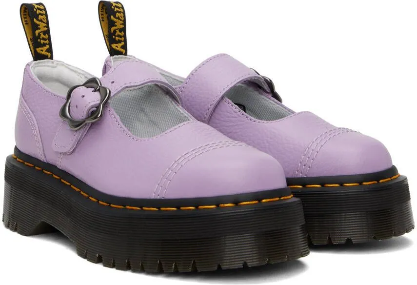 Dr. Martens Purple Addina Flower Oxfords