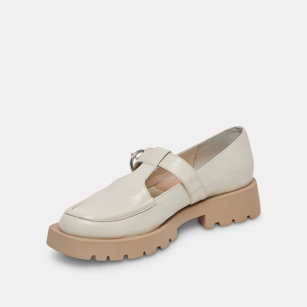 EBBIE FLATS IVORY PATENT LEATHER– Dolce Vita 6908074688578