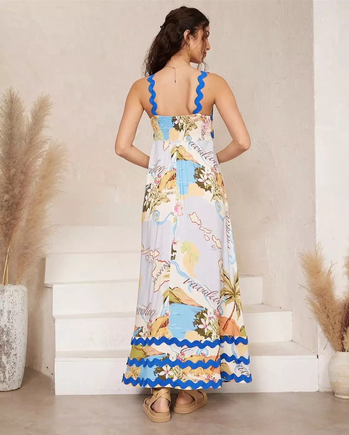 Ella Ric Rac Maxi Dress - Maui