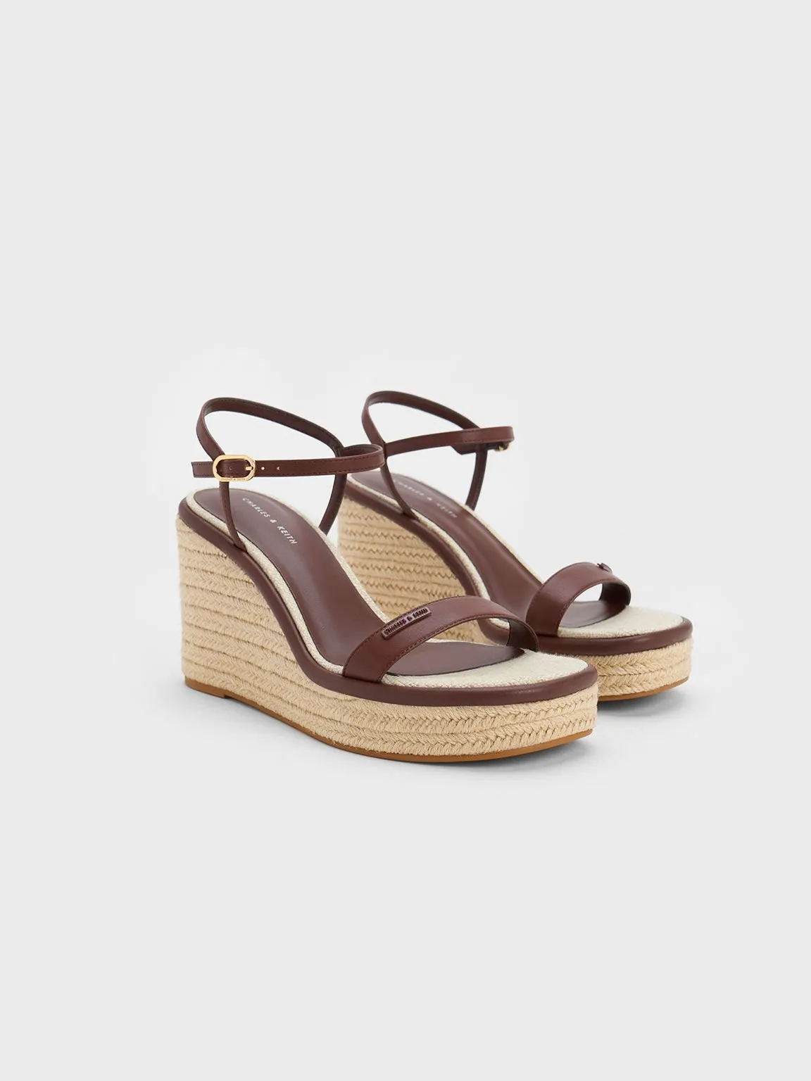 Espadrille Wedges - Brown