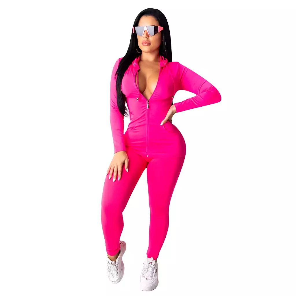 Fashion Hooded Two Piece Set Pants Suit Sportwear Tracksuit Women Outfits