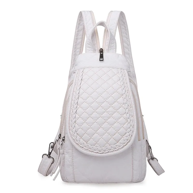 Fashion Ladies Embroidery Small Backpack High Quality Soft