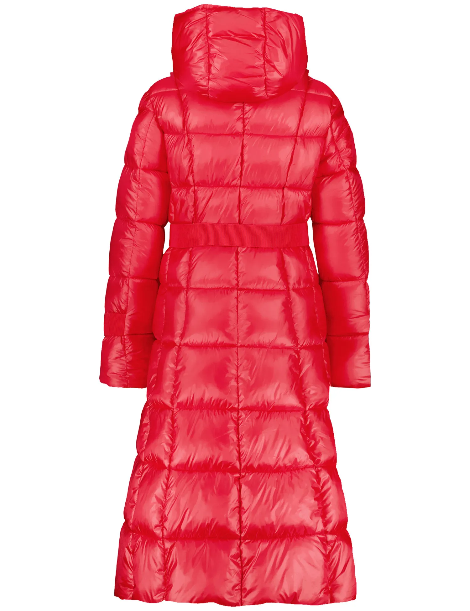 Fitted quilted coat with a shiny finish