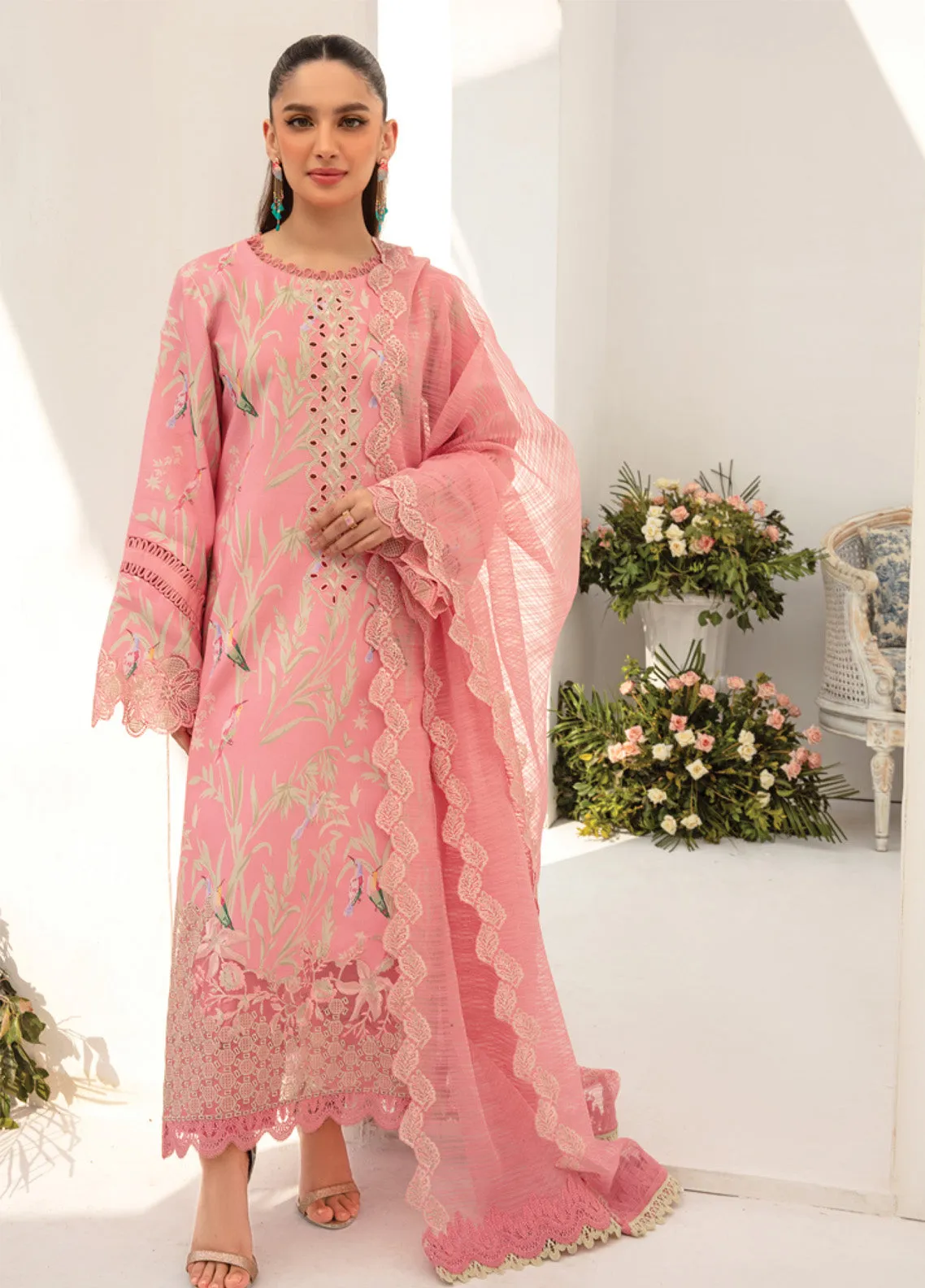 Florance By Rang Rasiya Embroidered Premium Lawn 3 Piece Unstitched Suit RR24FEL D08 AIRA