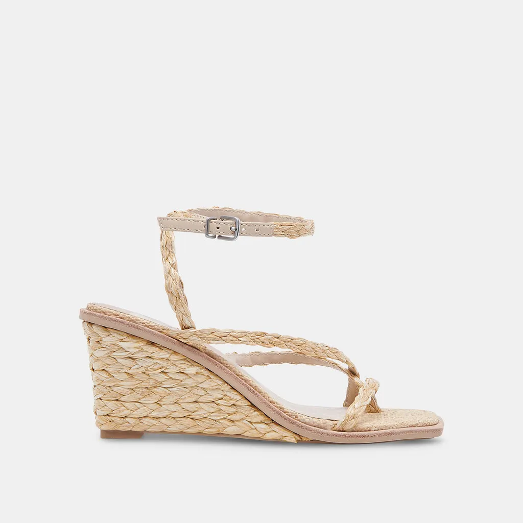 GEMINI WEDGES LT NATURAL RAFFIA– Dolce Vita 6923945934914