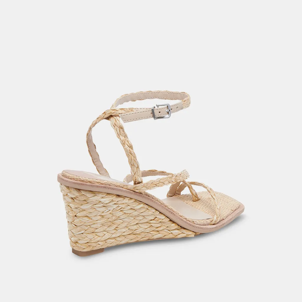 GEMINI WEDGES LT NATURAL RAFFIA– Dolce Vita 6923945934914