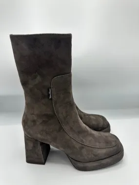 GENEVA BLOCK HEEL MID BOOT TAUPE -  MARCO MOREO