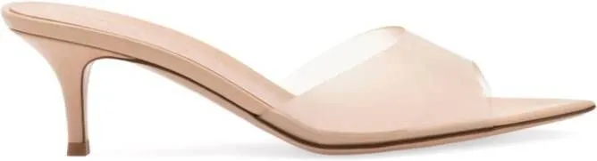 Gianvito Rossi Elle 55mm translucent mules Neutrals