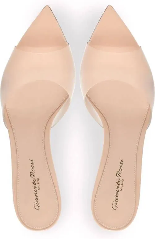 Gianvito Rossi Elle 55mm translucent mules Neutrals