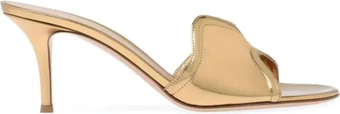 Gianvito Rossi Lucrezia metallic-effect mules Gold