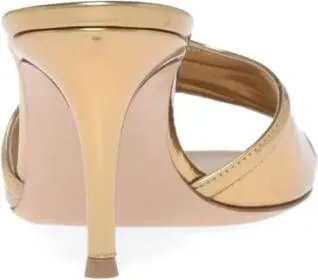 Gianvito Rossi Lucrezia metallic-effect mules Gold