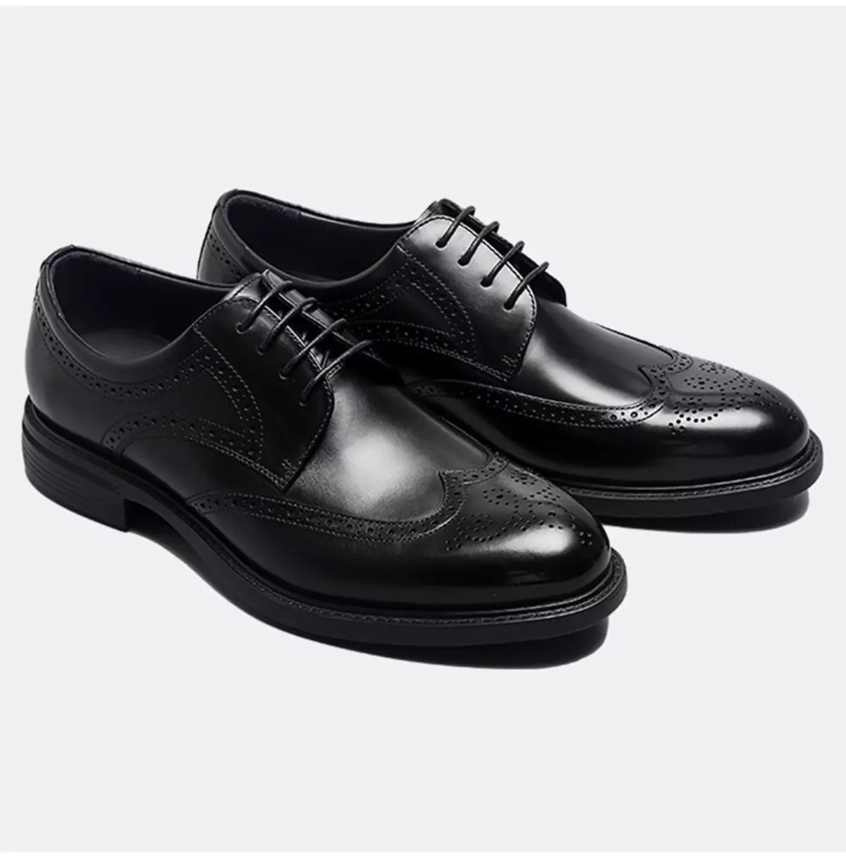 Handmade Men's Leather Wingtip Oxfords Dress Shoes