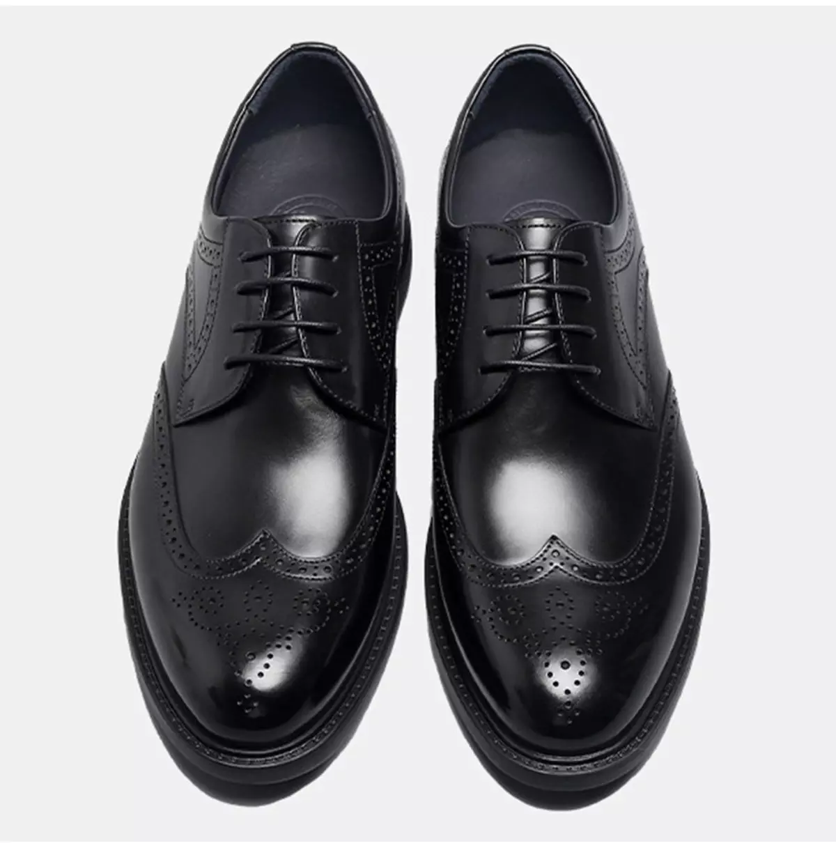 Handmade Men's Leather Wingtip Oxfords Dress Shoes