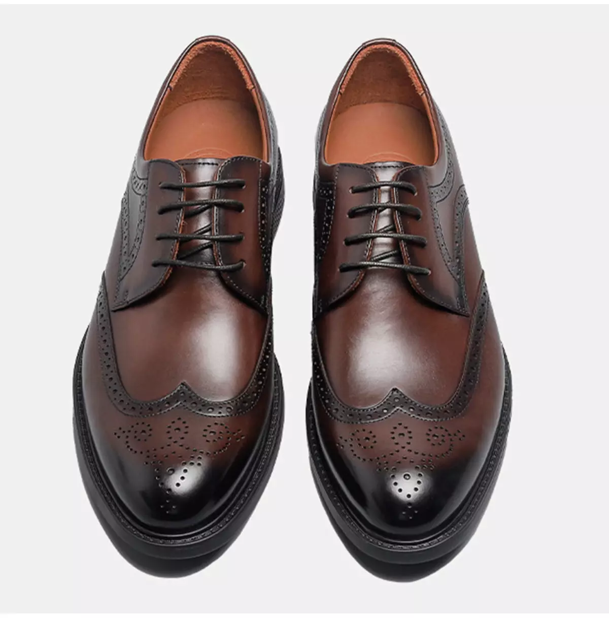 Handmade Men's Leather Wingtip Oxfords Dress Shoes