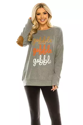 Haute Edition Women's Thanksgiving Tunic Elbow Patch Graphic Tees