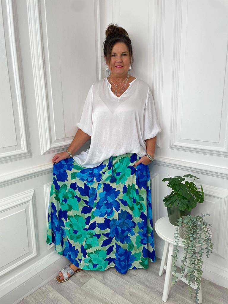 Haven Cayman Maxi Skirt - Bermuda