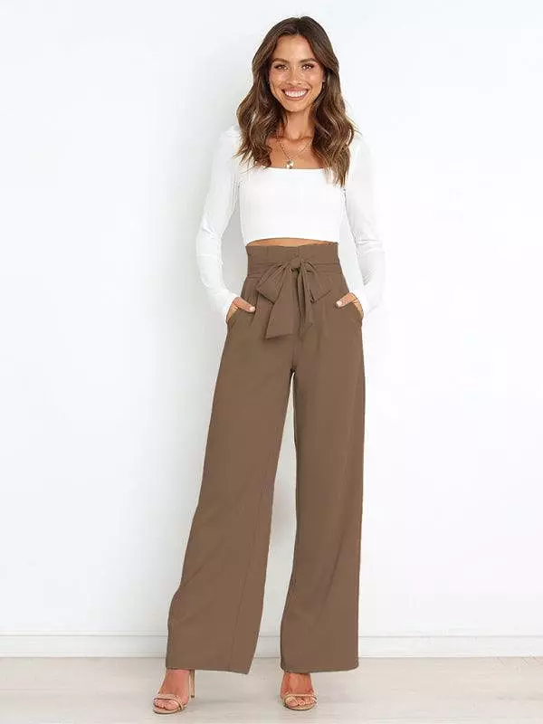 High Waist Wide Leg Women Pants