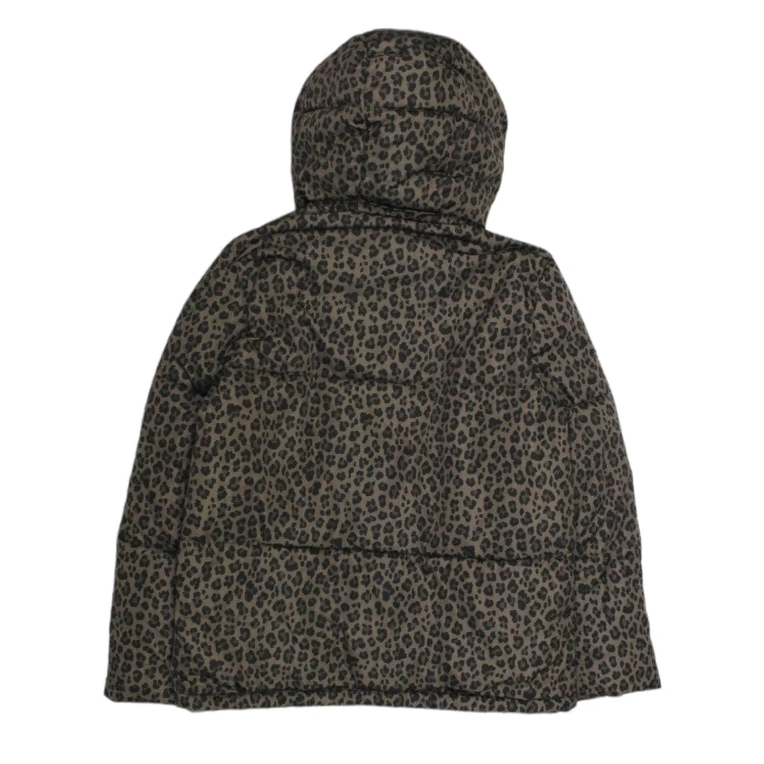 Hush Brown Animal Print Puffer Coat