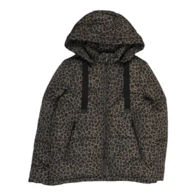 Hush Brown Animal Print Puffer Coat