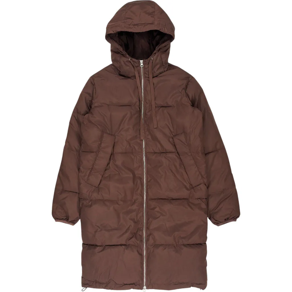 Hush Chocolate Brown Noelle Long Puffer Jacket