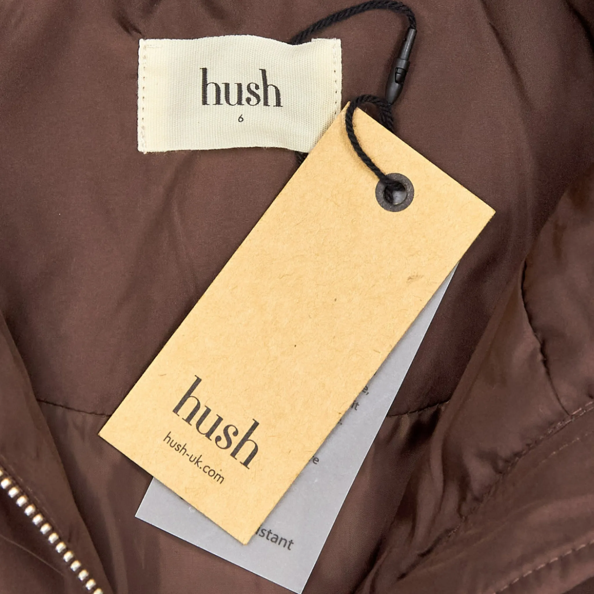 Hush Chocolate Brown Noelle Long Puffer Jacket