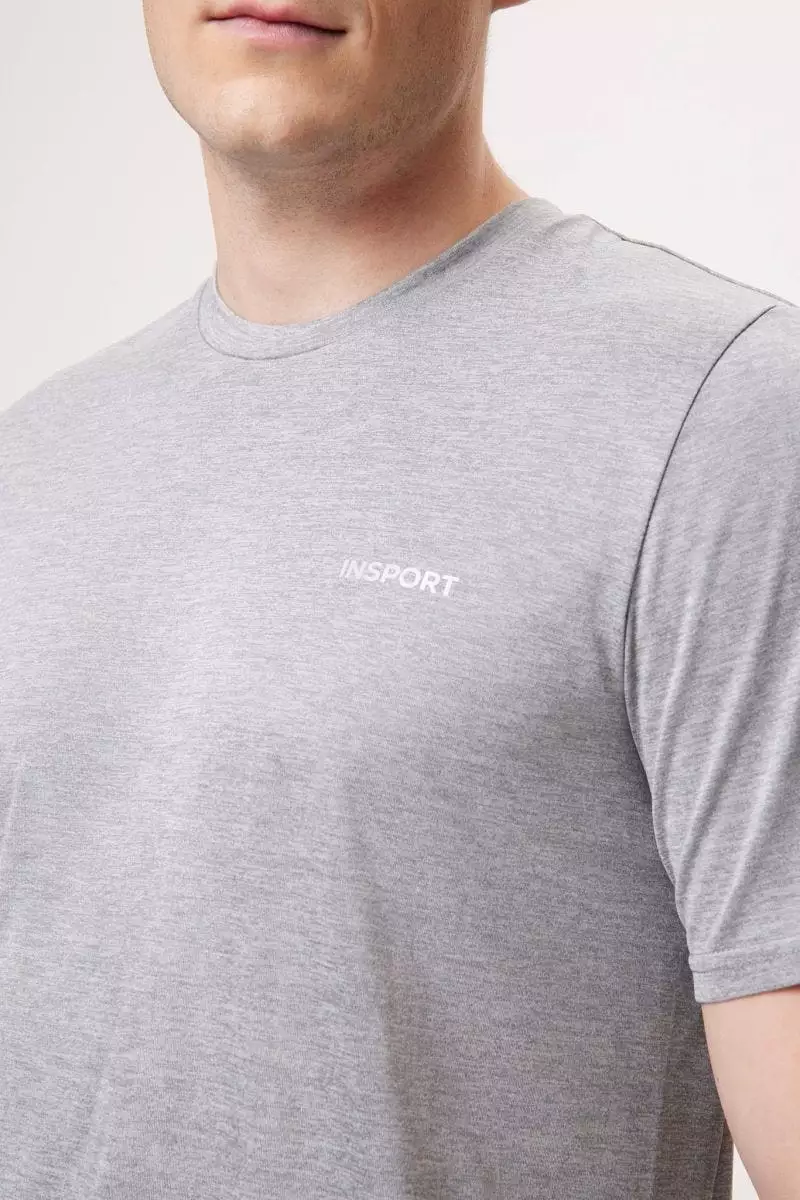 INSPORT MEN'S CLASSIC RUN GREY TEE