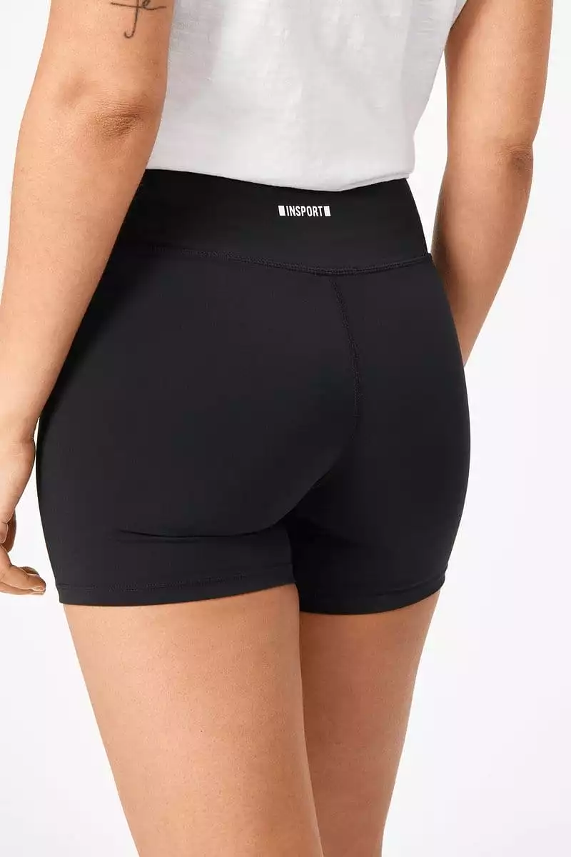 INSPORT WOMEN'S ESSENTIAL POWER BLACK SHORTS