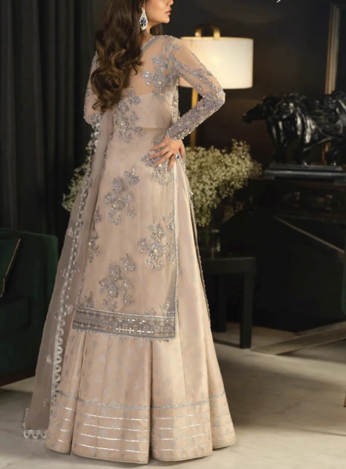 Ishq E Naubahar By Asim Jofa Embroidered Organza Unstitched 3 Piece Suit - AJ21IN AJN-17