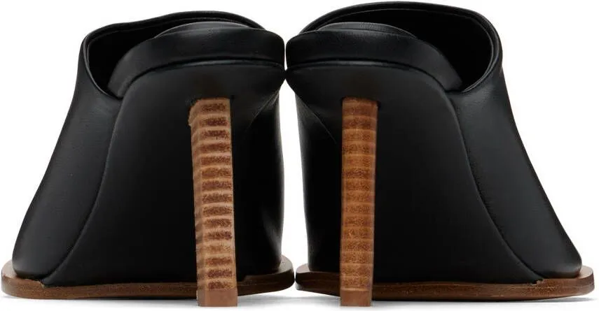 Jacquemus Black Le Raphia 'Les Mules Rond Carré' Mules