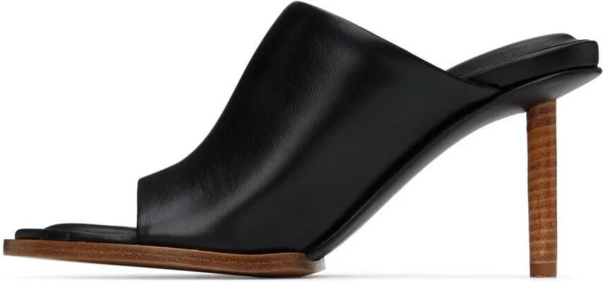 Jacquemus Black Le Raphia 'Les Mules Rond Carré' Mules