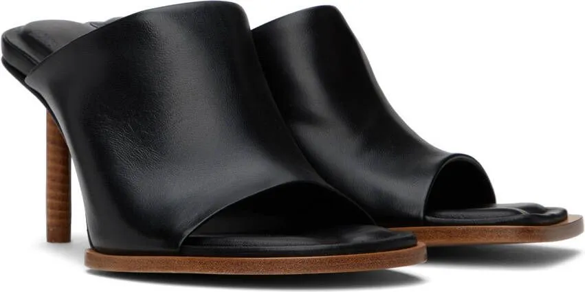 Jacquemus Black Le Raphia 'Les Mules Rond Carré' Mules