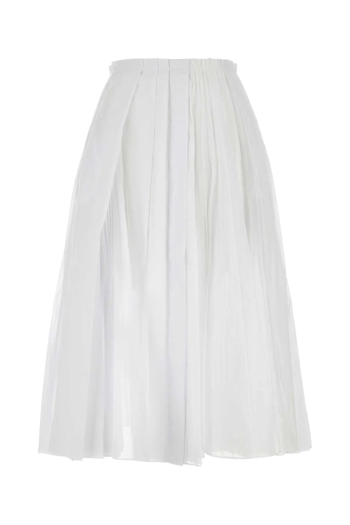 Jil Sander White Organdy Skirt