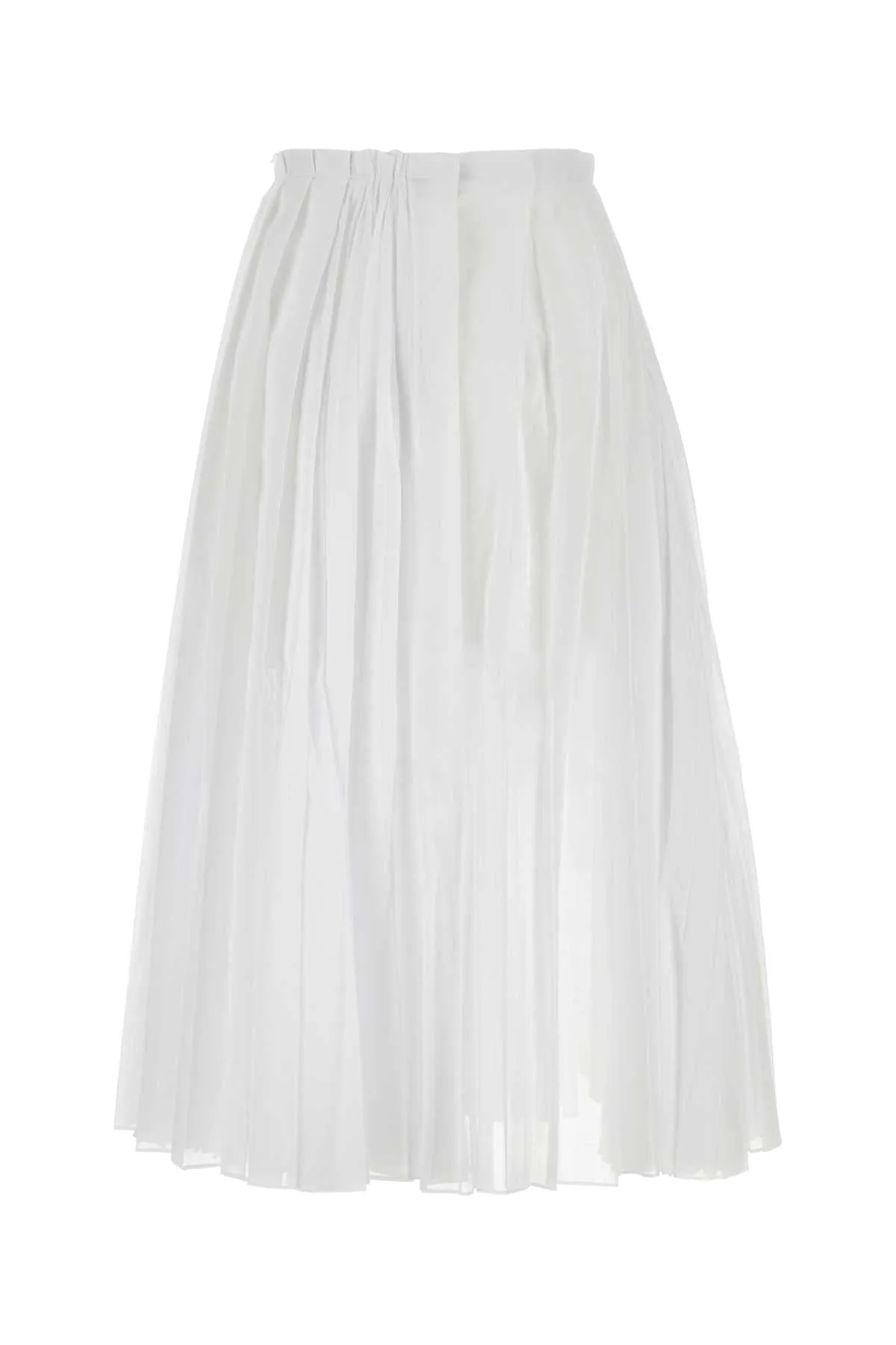 Jil Sander White Organdy Skirt