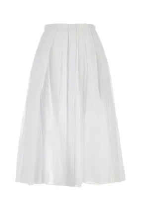 Jil Sander White Organdy Skirt