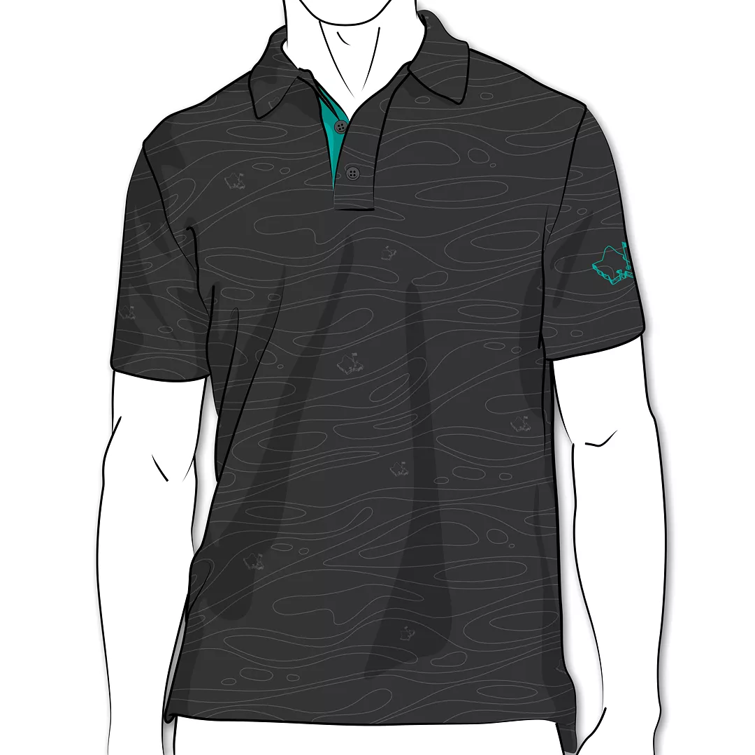 Liquid Onyx - OGA Men's Polo - Onyx Black